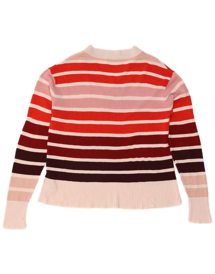 Suéter feminino Marks & Spencer com decote em V Reino Unido 12 médio multicolorido