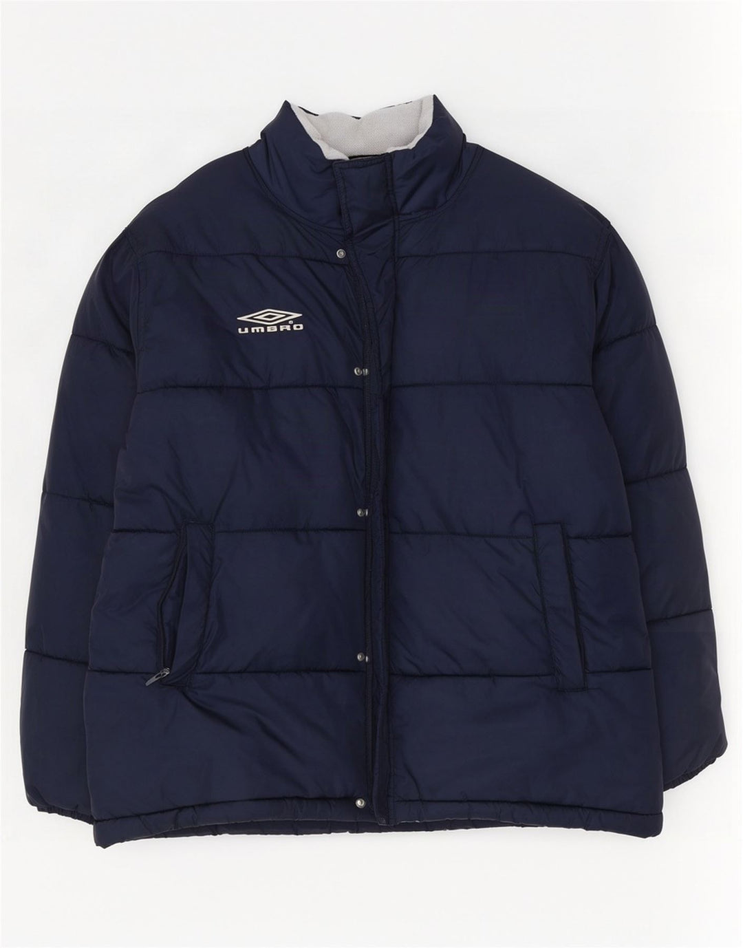 Jaqueta acolchoada masculina Umbro UK 42 XL azul marinho nylon