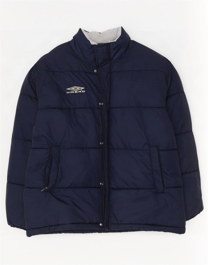 Jaqueta acolchoada masculina Umbro UK 42 XL azul marinho nylon