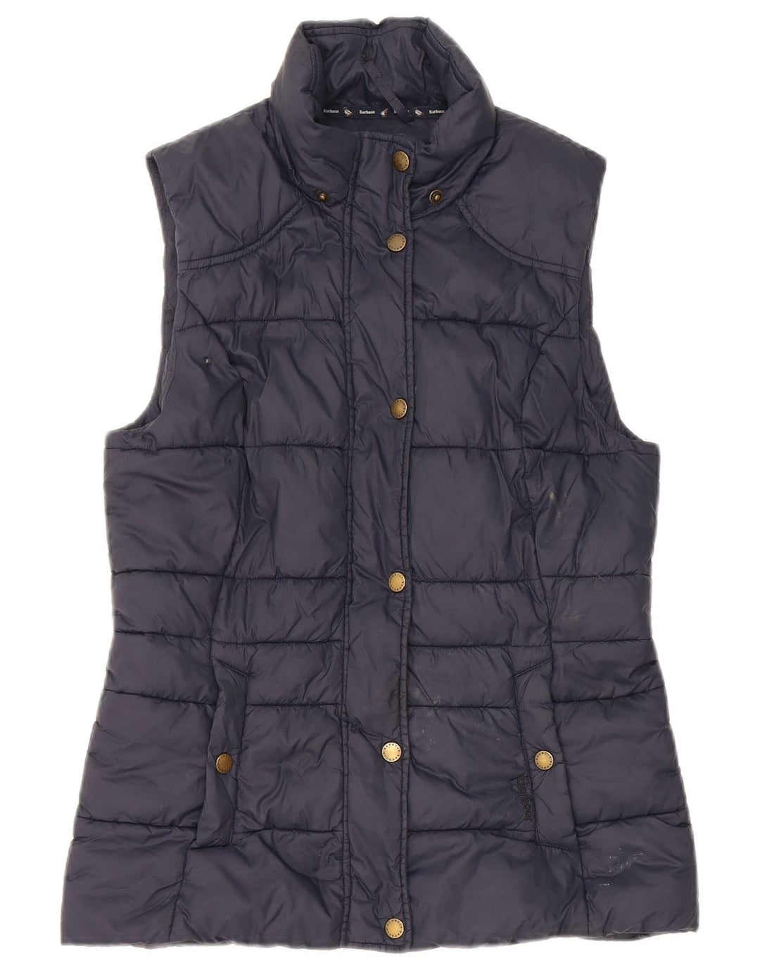 Colete acolchoado feminino Barbour UK 8 pequeno azul marinho poliamida