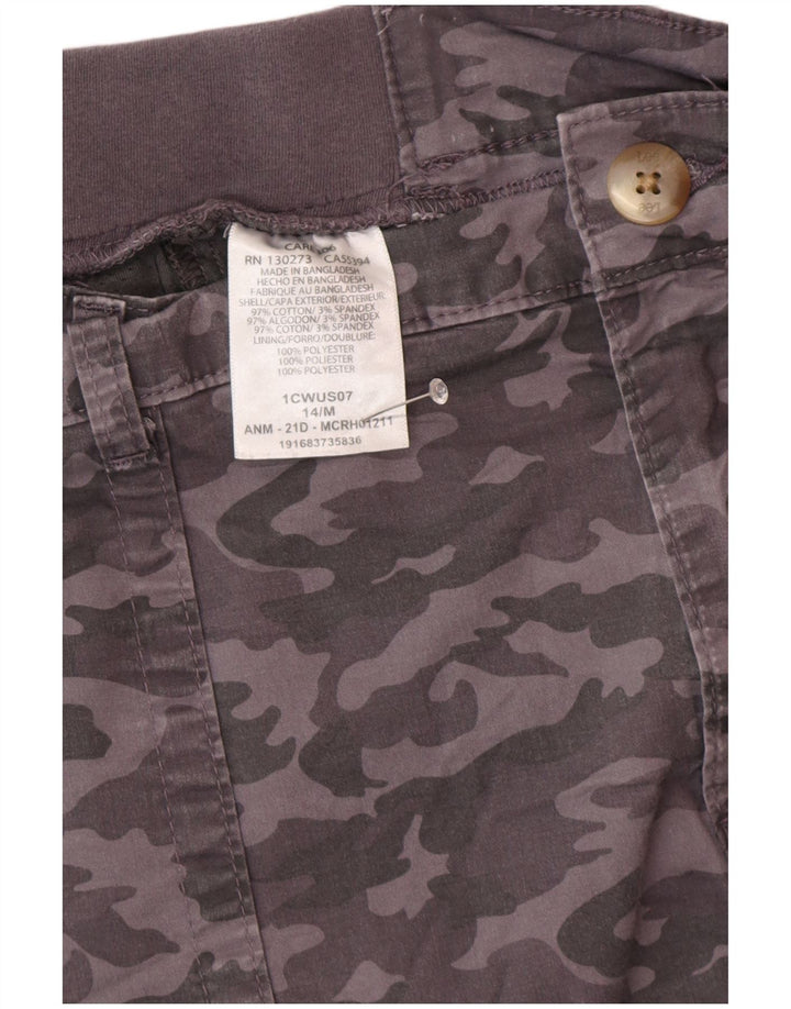 LEE Womens Skort US 14 XL Cinza Camuflagem Algodão