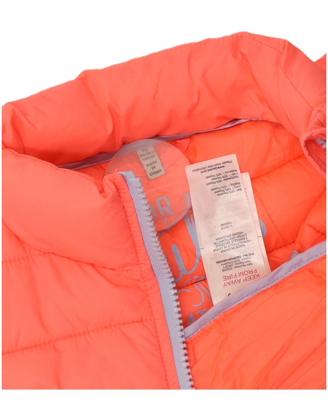 JOULES Colete acolchoado para meninas 5-6 anos poliamida rosa