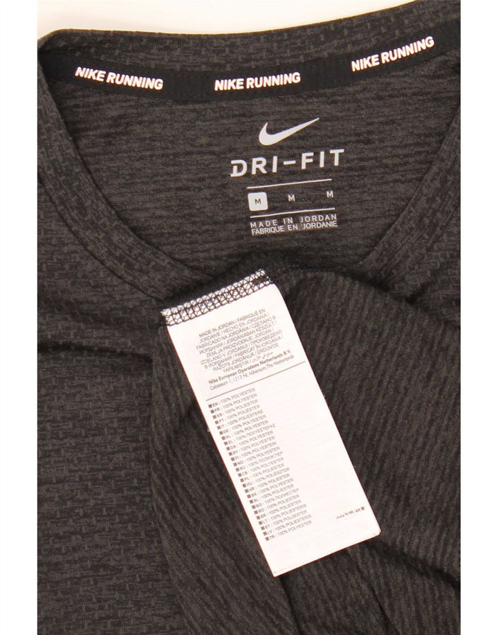 Camiseta Nike Masculina Dri Fit Top Médio Cáqui Colourblock Poliéster