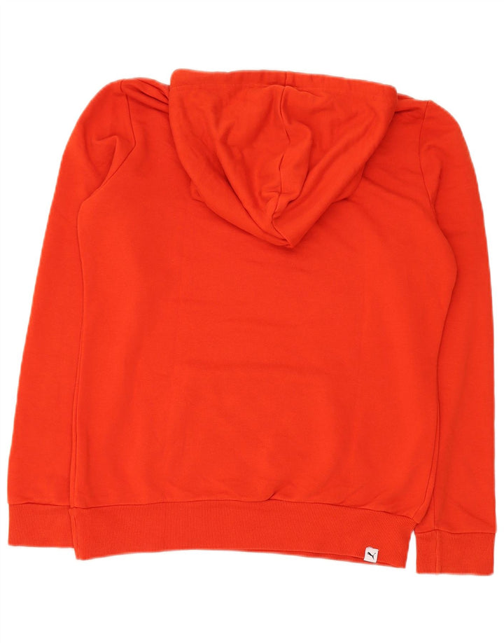Puma feminino gráfico moletom com capuz UK 12 poliéster vermelho médio