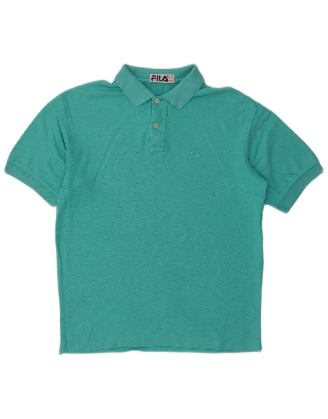 Camisa polo masculina Fila IT 46 pequena turquesa