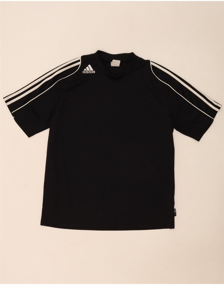 Adidas Mens Climalite Camiseta Top Grande Poliéster Preto