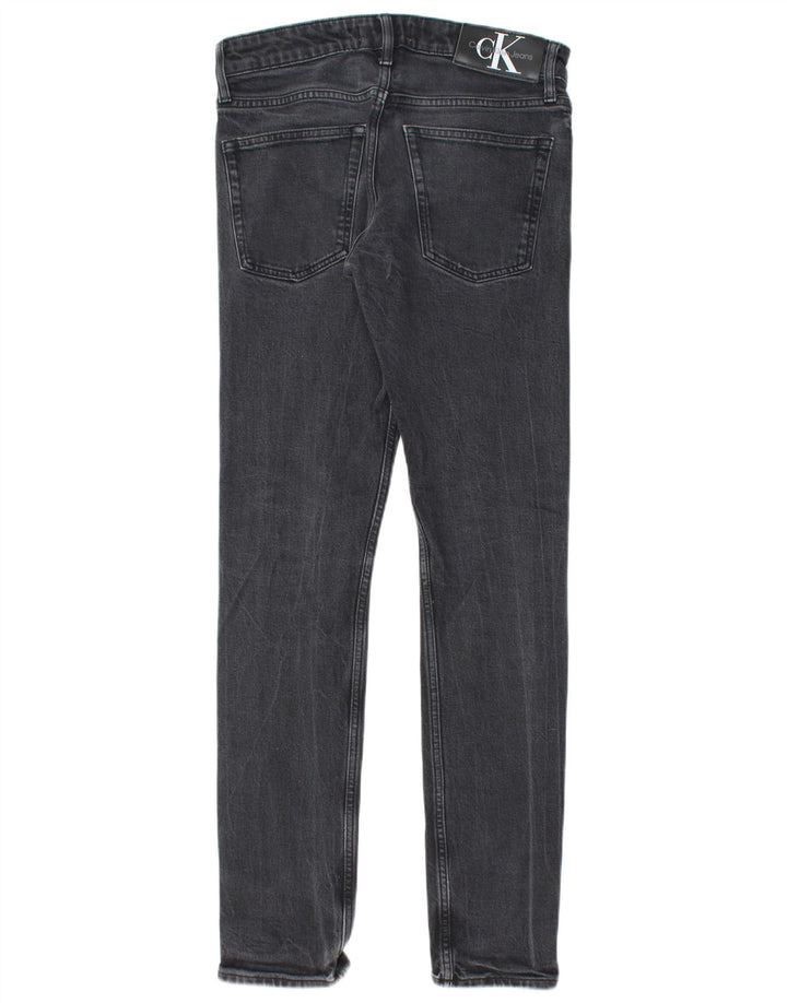 Calvin Klein Jeans masculino desgastado slim W29 L32 algodão preto