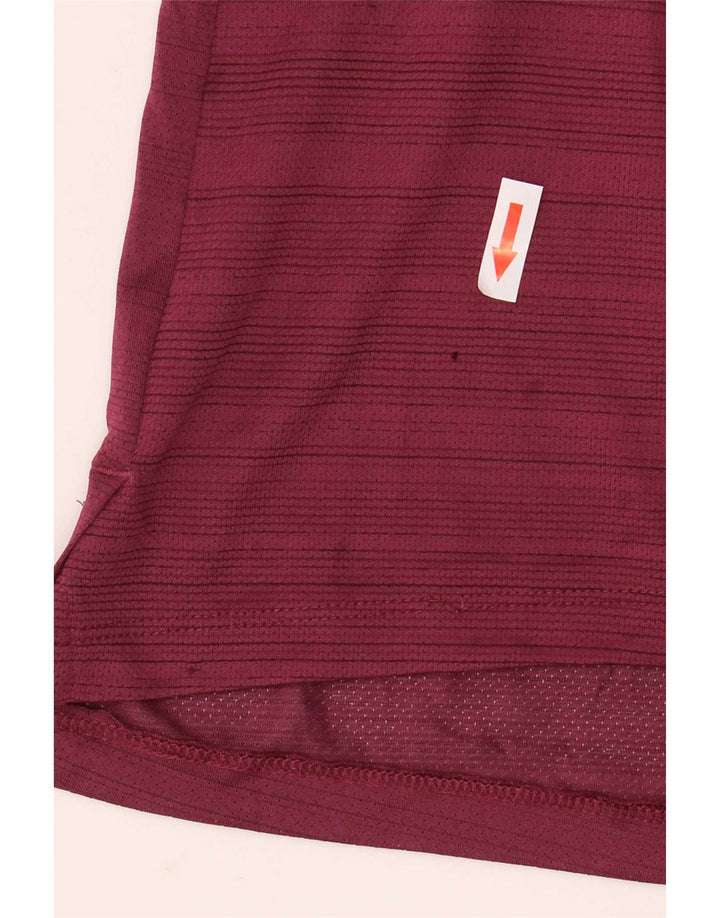 Camiseta Nike Masculina Dri Fit Top Grande Poliéster Listrado Borgonha