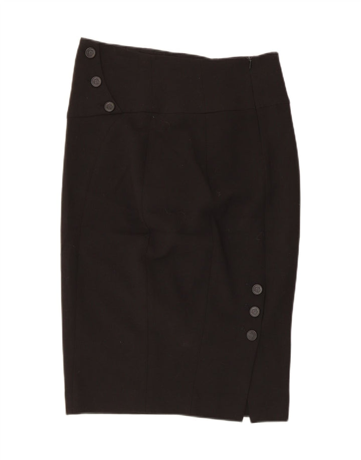 Saia lápis feminina Zara médio W28 poliéster preto