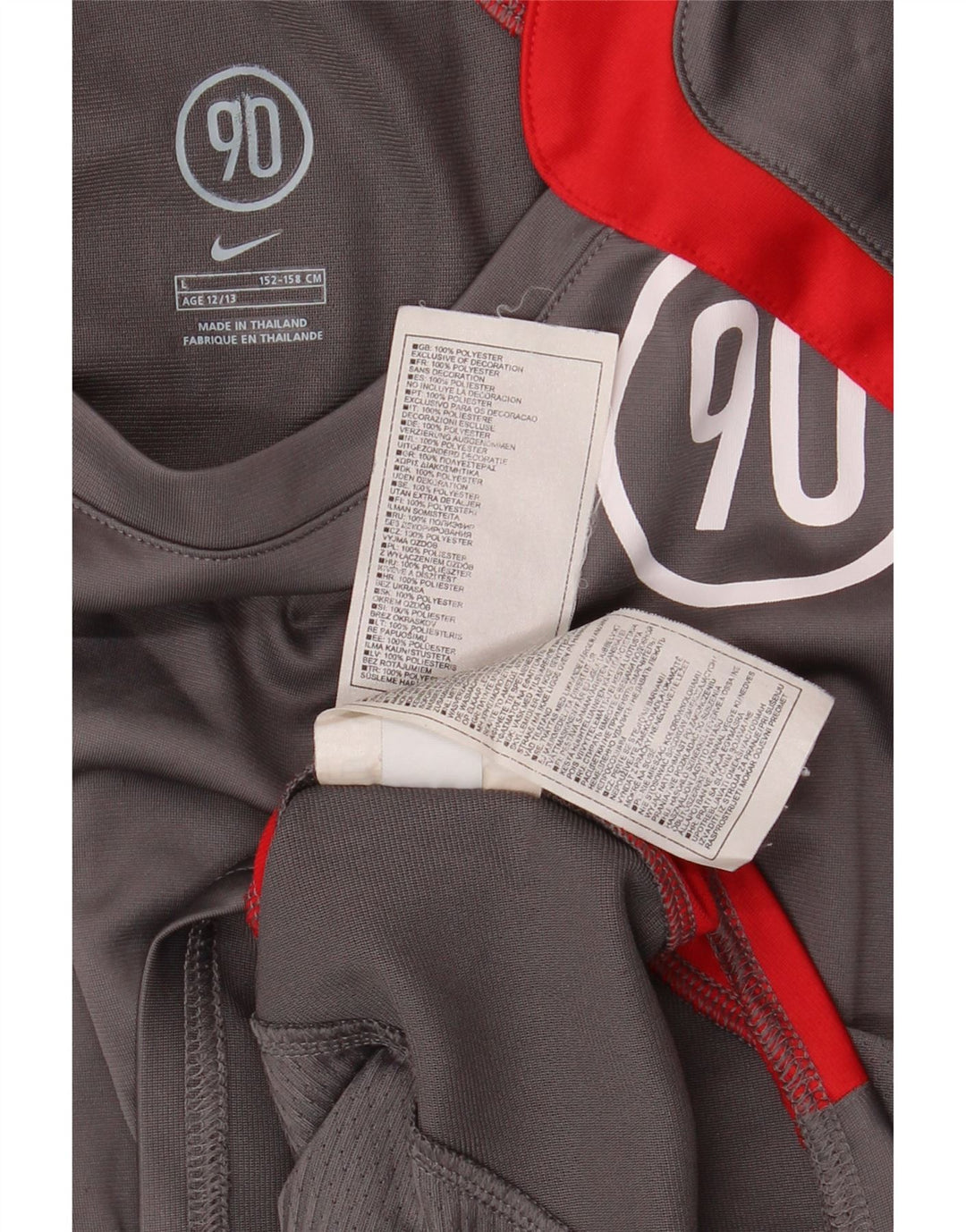 Camiseta NIKE Boys Dri Fit Graphic Top 12-13 anos grande cinza colorblock