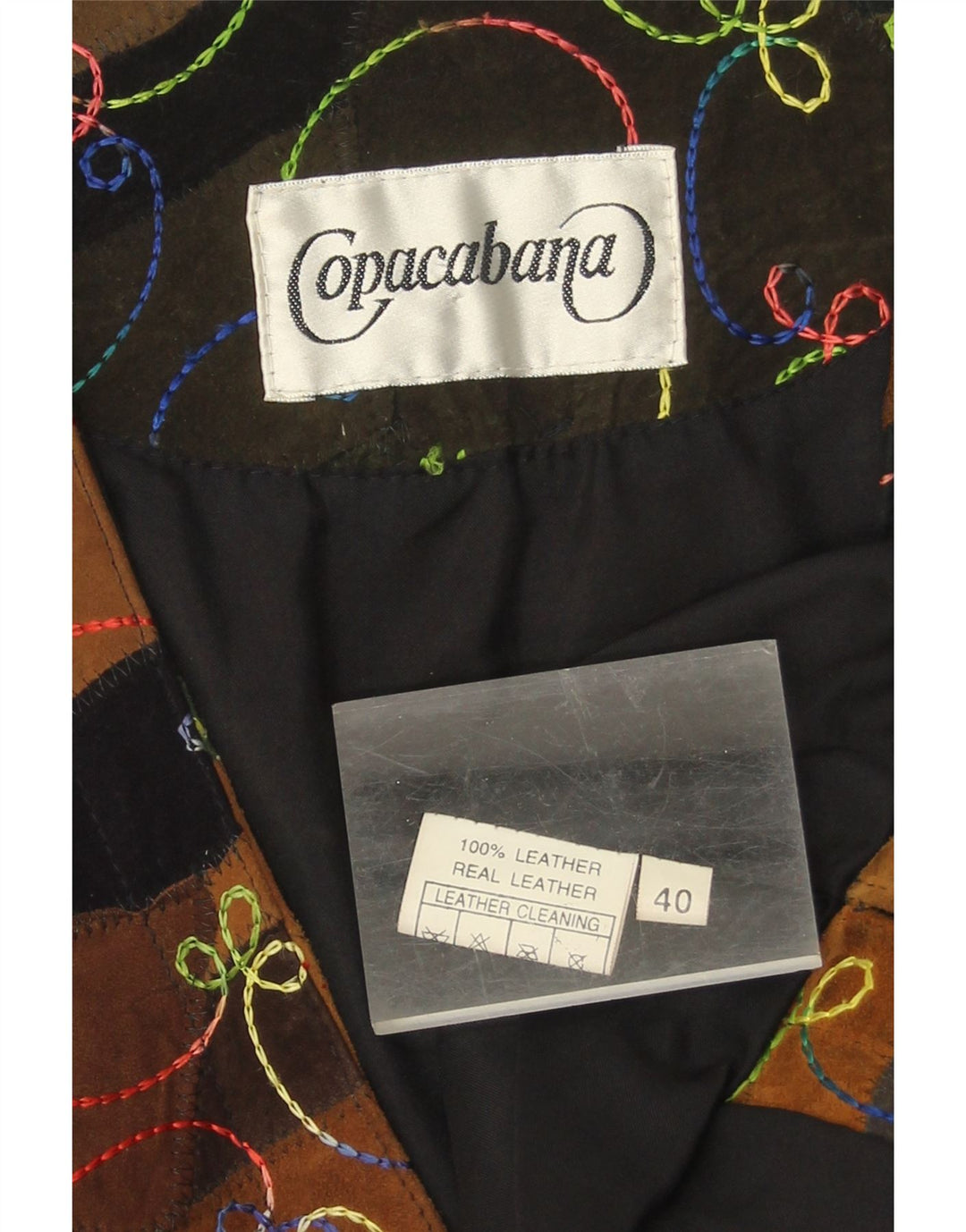 Colete gráfico feminino Copacabana Longline EU 40 médio multicolorido