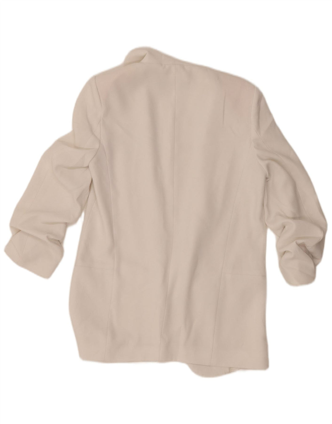 Zara Jaqueta blazer feminina manga 3/4 aberta Reino Unido 10 pequena branca