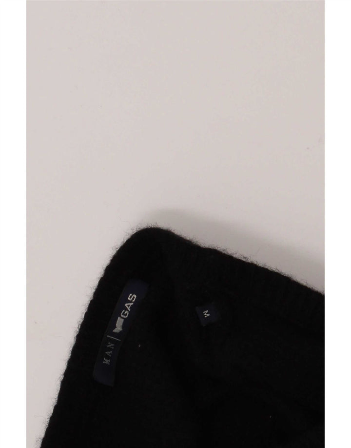 Suéter masculino Gas com gola redonda, preto médio