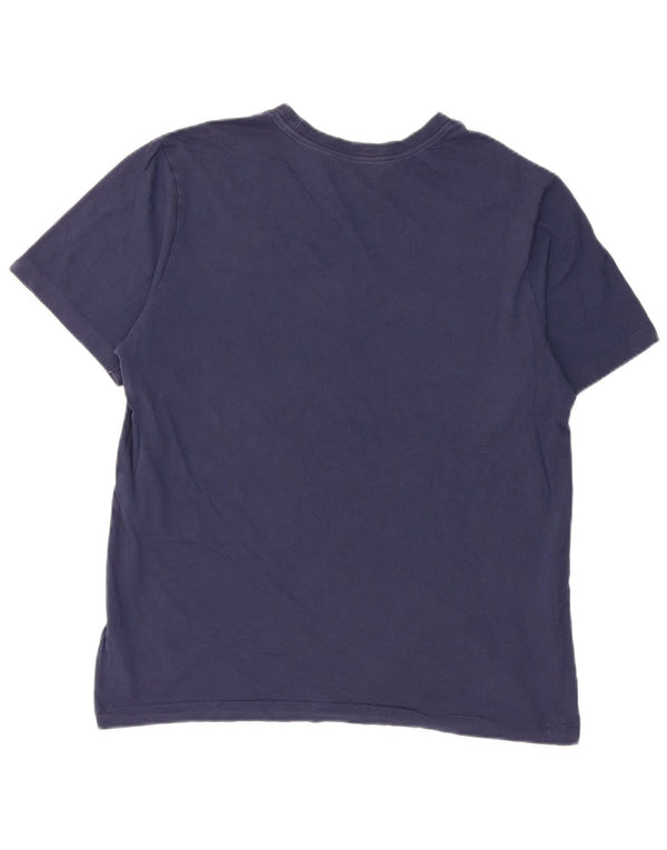Camiseta masculina Nike Top médio algodão azul marinho