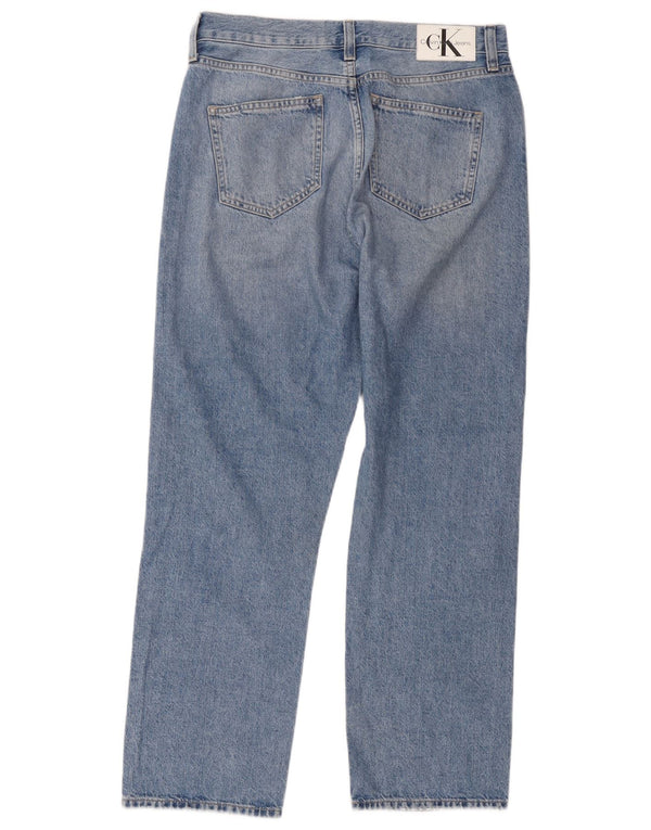 Calvin Klein Jeans masculino cintura alta reta W30 L27 azul