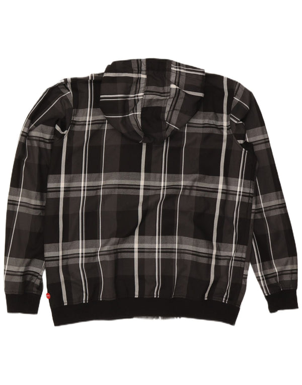 Jaqueta bomber masculina com capuz O'Neill UK 46 2XL poliéster xadrez preto