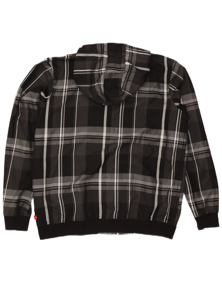 Jaqueta bomber masculina com capuz O'Neill UK 46 2XL poliéster xadrez preto