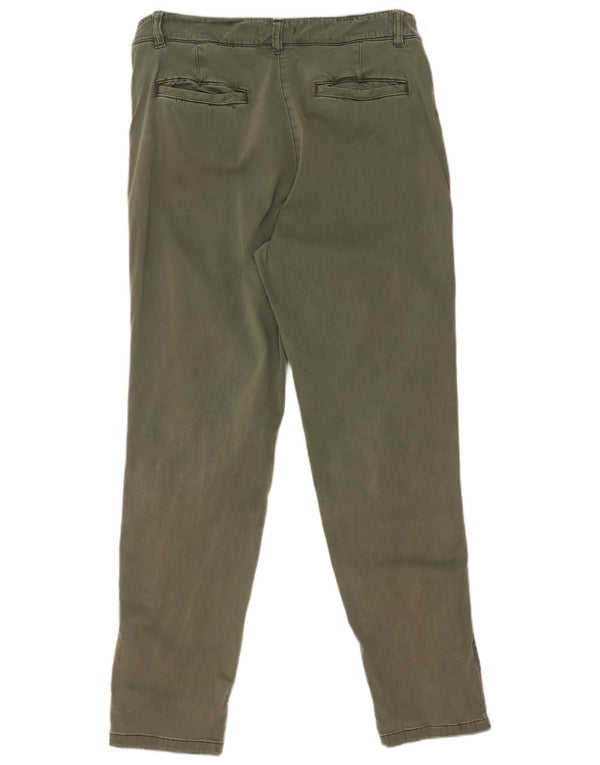 Calça Chino Cônica Feminina White Stuff UK 14 Grande W34 L30 Algodão Verde