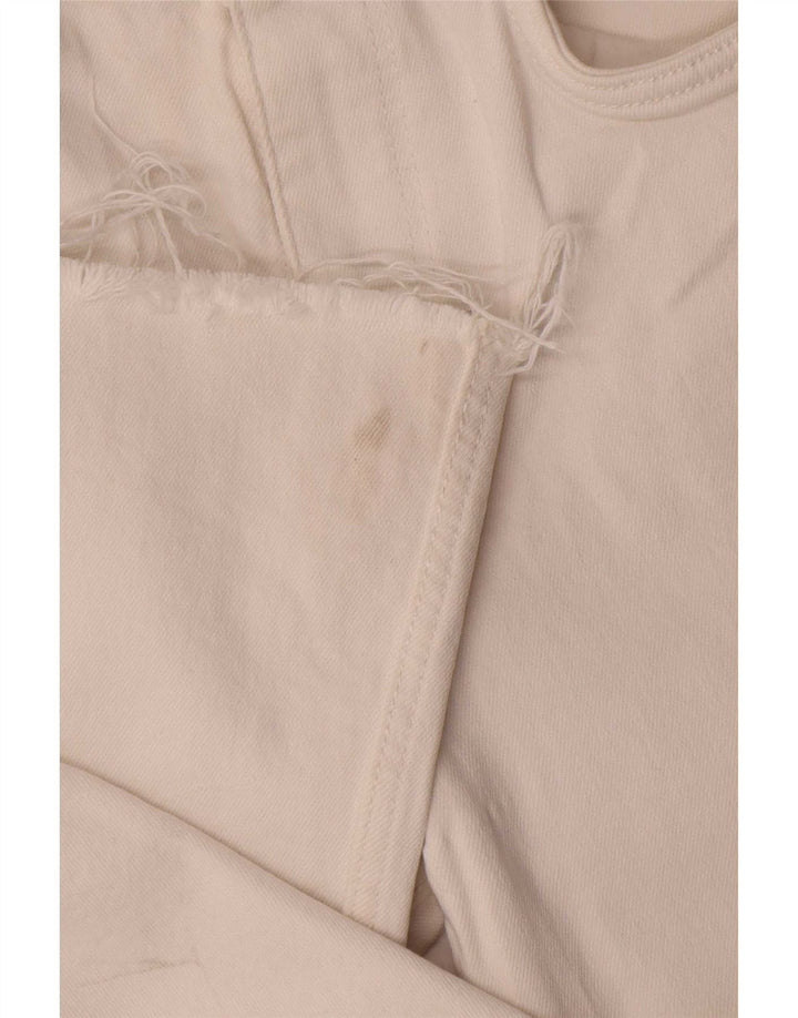 Calça jeans feminina Zara Bootcut EU 40 médio W30 L25 algodão branco