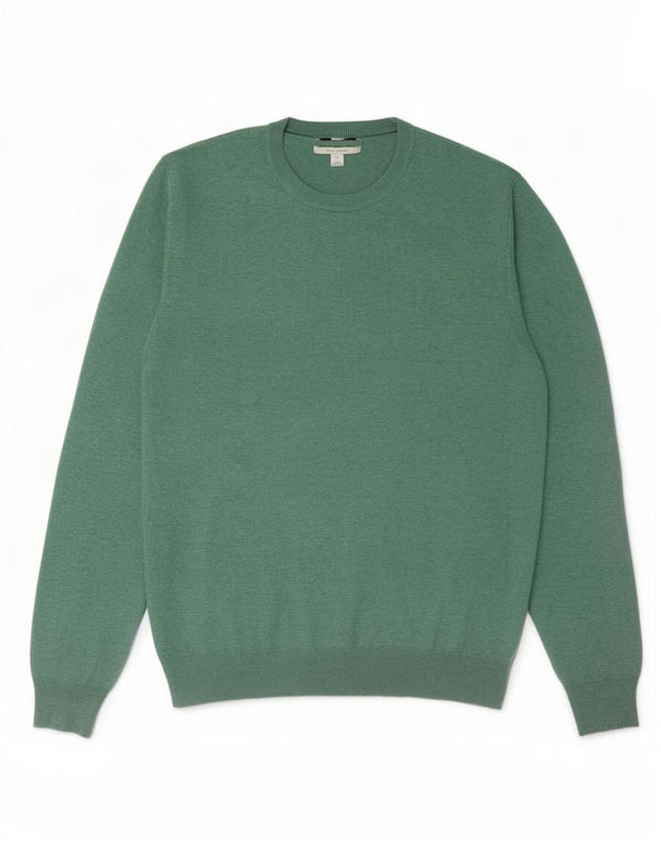 Suéter masculino Marks & Spencer com gola redonda XL algodão verde
