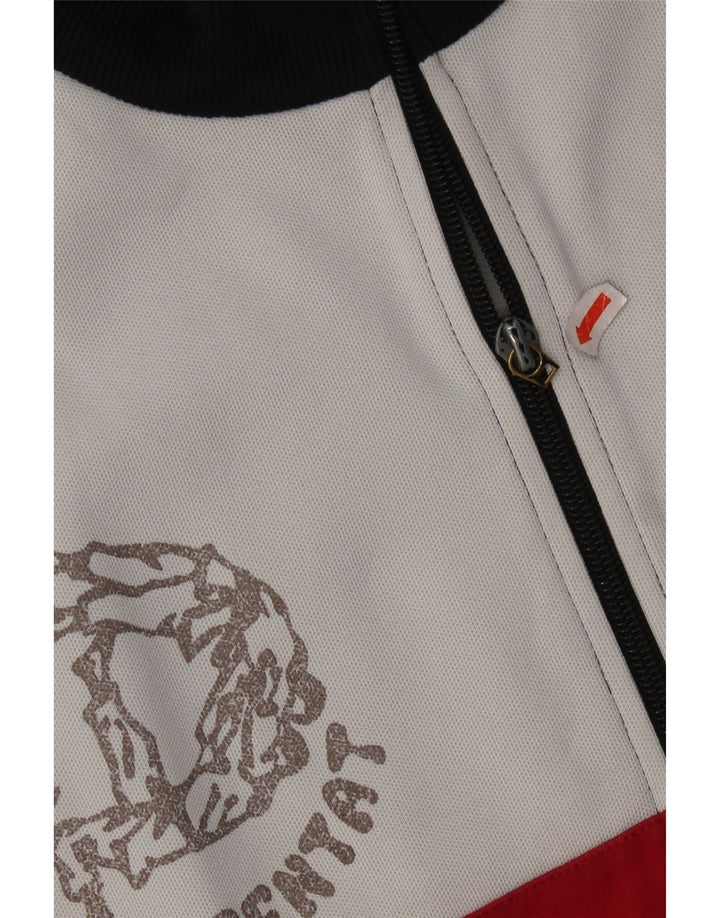 Adidas Mens Graphic Tracksuit Top Jacket XL Preto Colorblock Algodão