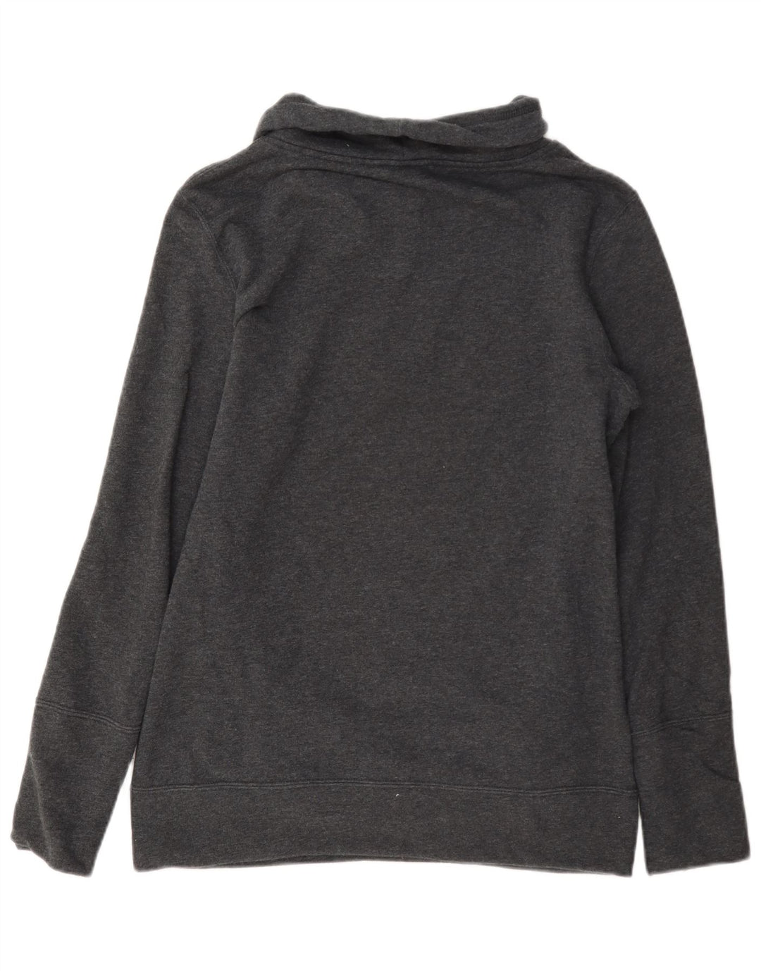 Puma feminino gráfico moletom jumper UK 12 algodão cinza médio