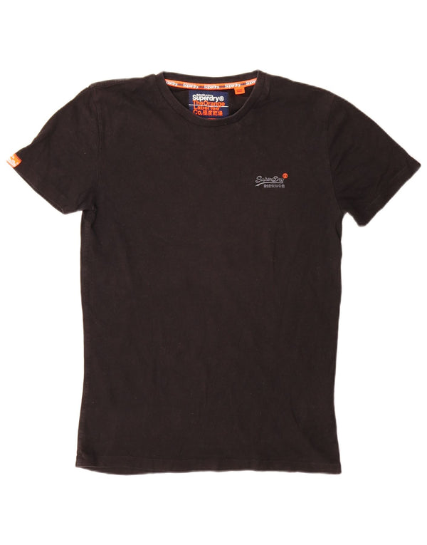 Camiseta masculina Superdry Top pequeno algodão preto