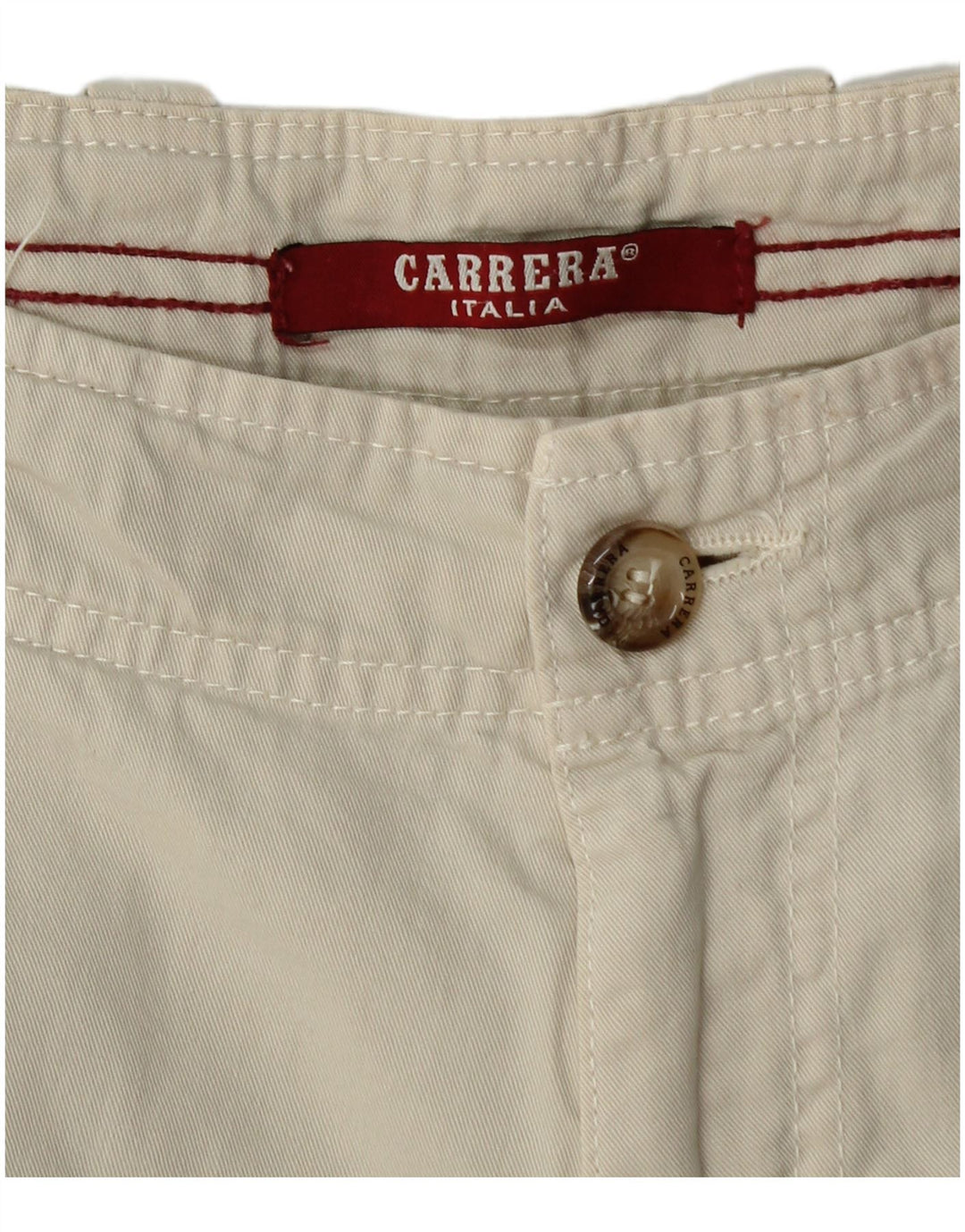 CARRERA Mens Chino Shorts W32 Algodão Bege Médio