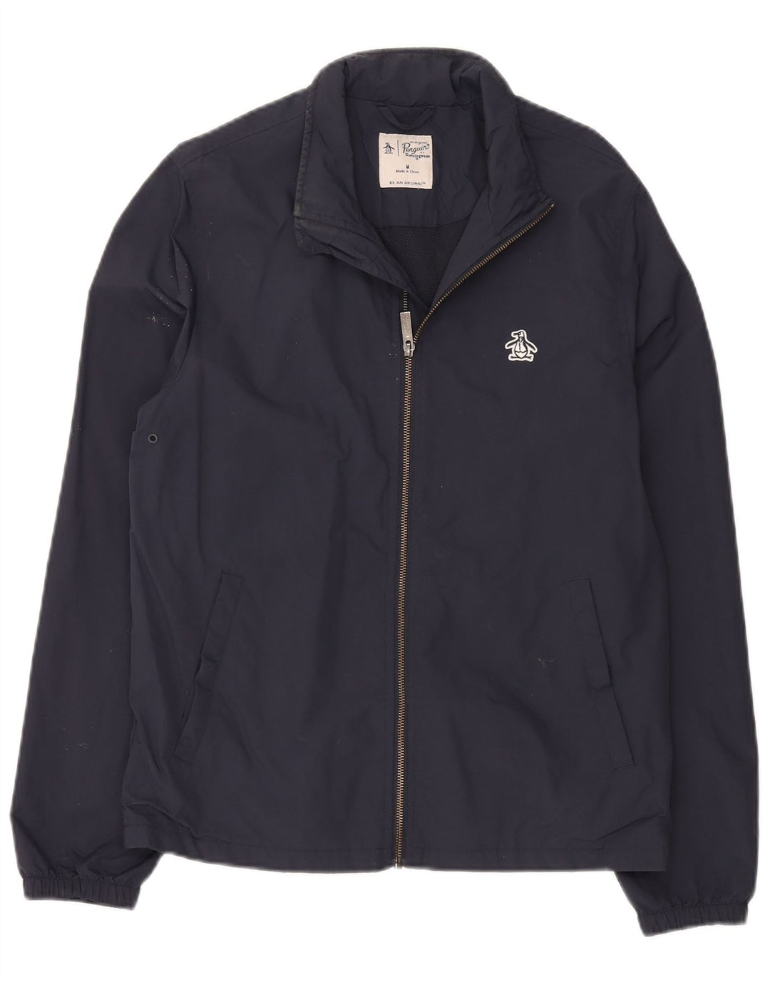 Jaqueta bomber masculina Penguin UK 38 nylon azul marinho médio