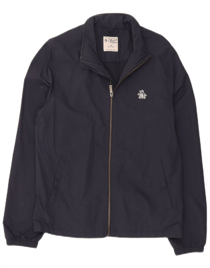 Jaqueta bomber masculina Penguin UK 38 nylon azul marinho médio