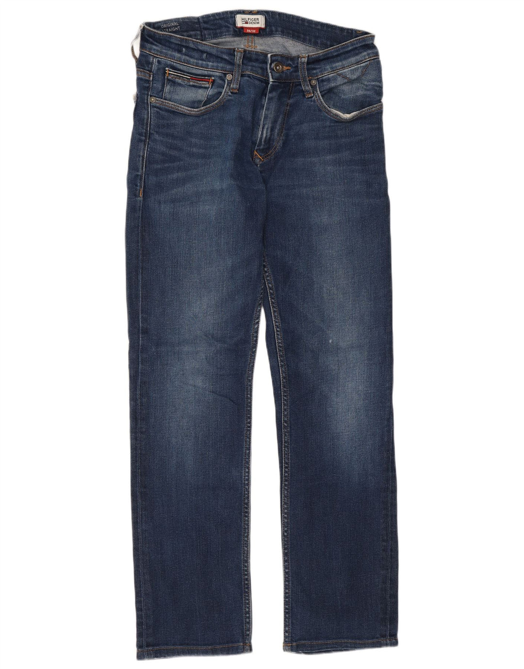 Jeans retos femininos Tommy Hilfiger W30 L28 algodão azul