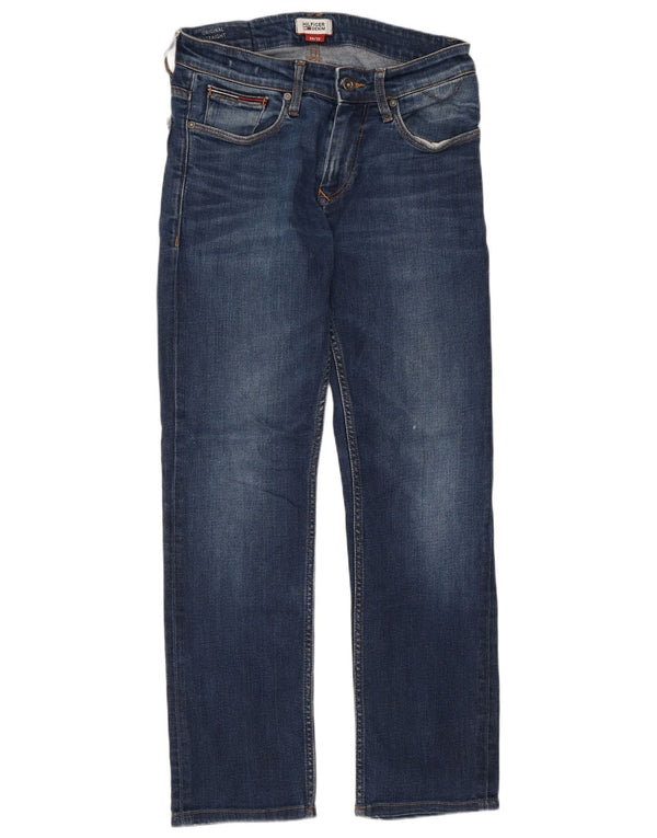 Jeans retos femininos Tommy Hilfiger W30 L28 algodão azul
