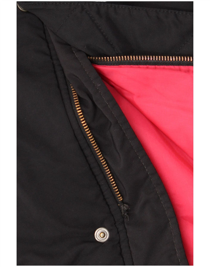 Casaco acolchoado com capuz feminino Lee UK 10 pequeno preto