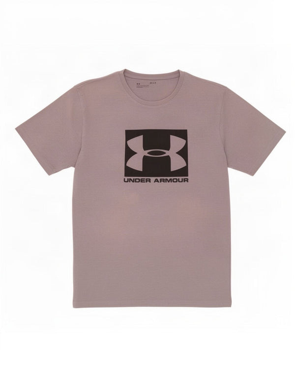 Camiseta gráfica masculina Under Armour grande algodão cinza