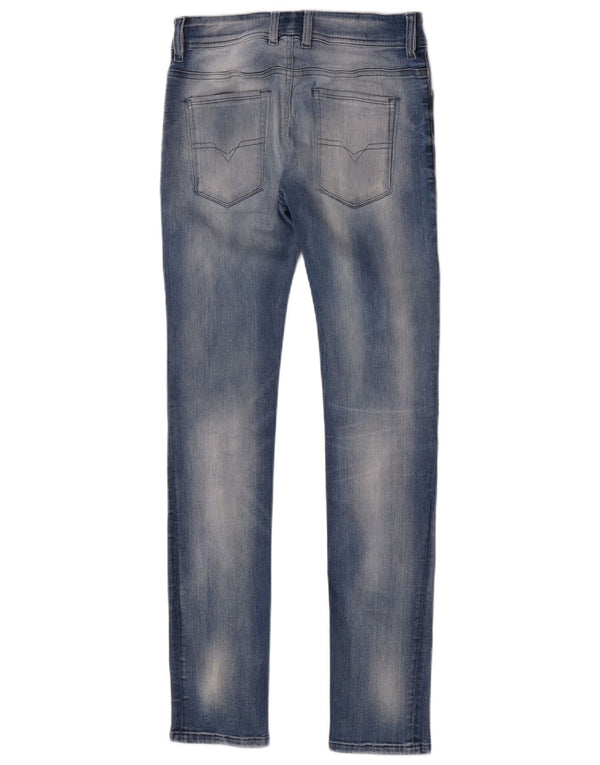 Diesel Meninos Sleenker Slim Skinny Jeans 15-16 Anos W26 L30 Azul