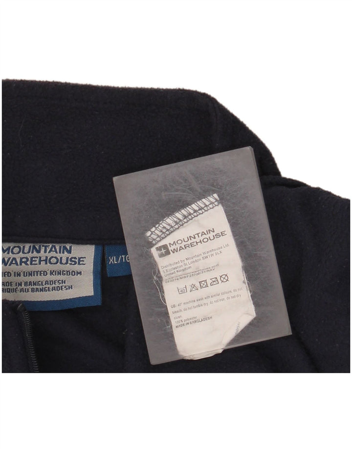 MOUNTAIN WAREHOUSE Suéter masculino de lã com zíper e gola XL azul marinho poliéster