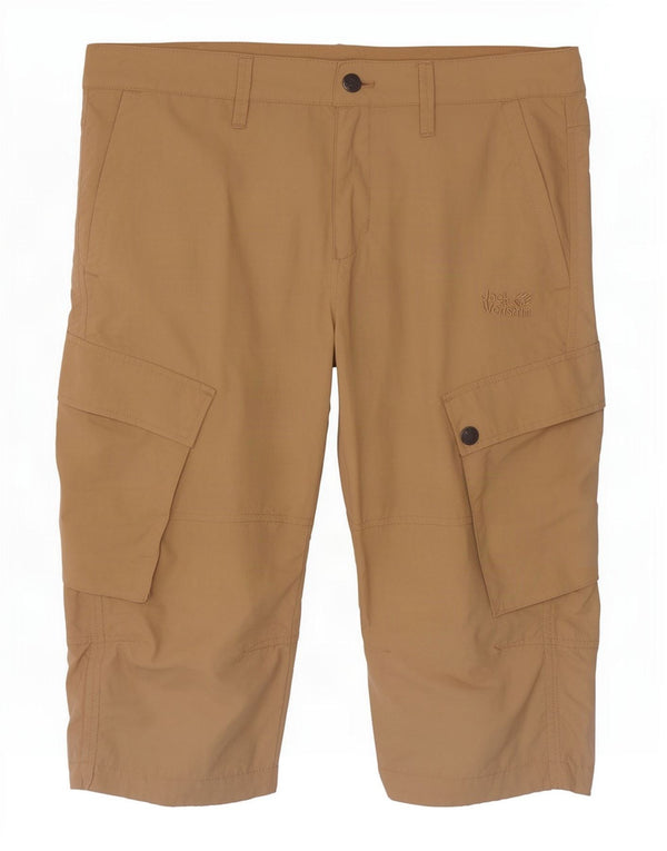 Bermuda cargo masculina Jack Wolfskin W34 grande bege poliamida