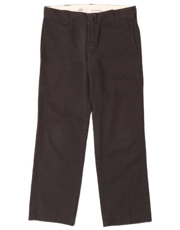 Calças Chino Masculinas Dickies Slim Straight W30 L30 Poliéster Preto