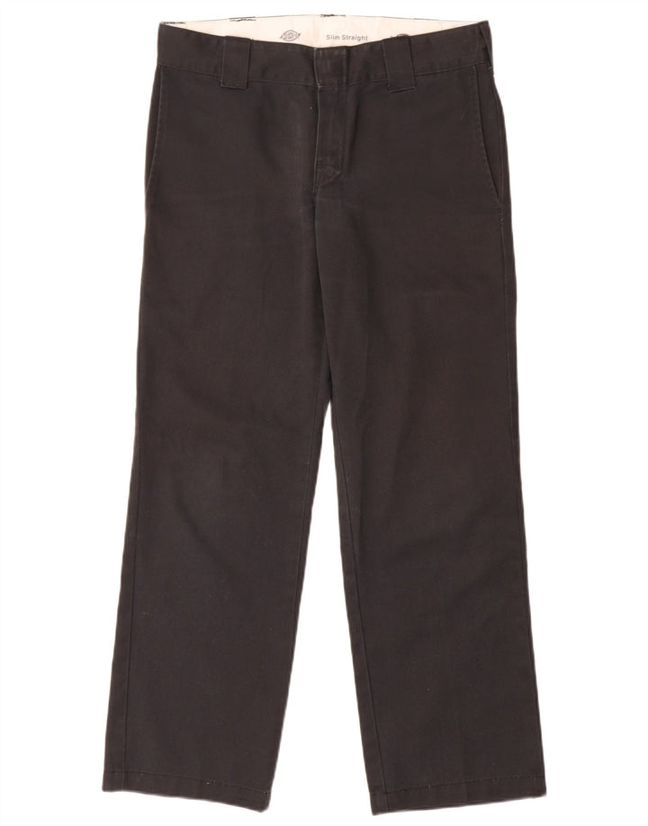 Calças Chino Masculinas Dickies Slim Straight W30 L30 Poliéster Preto