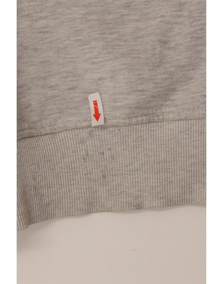 Zara Mens Hoodie Jumper Médio Cinza Salpicado