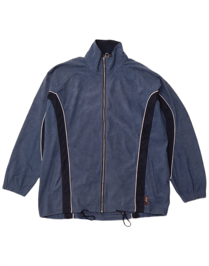 ASICS Mens Velvet Tracksuit Top Jacket XL azul marinho Colourblock