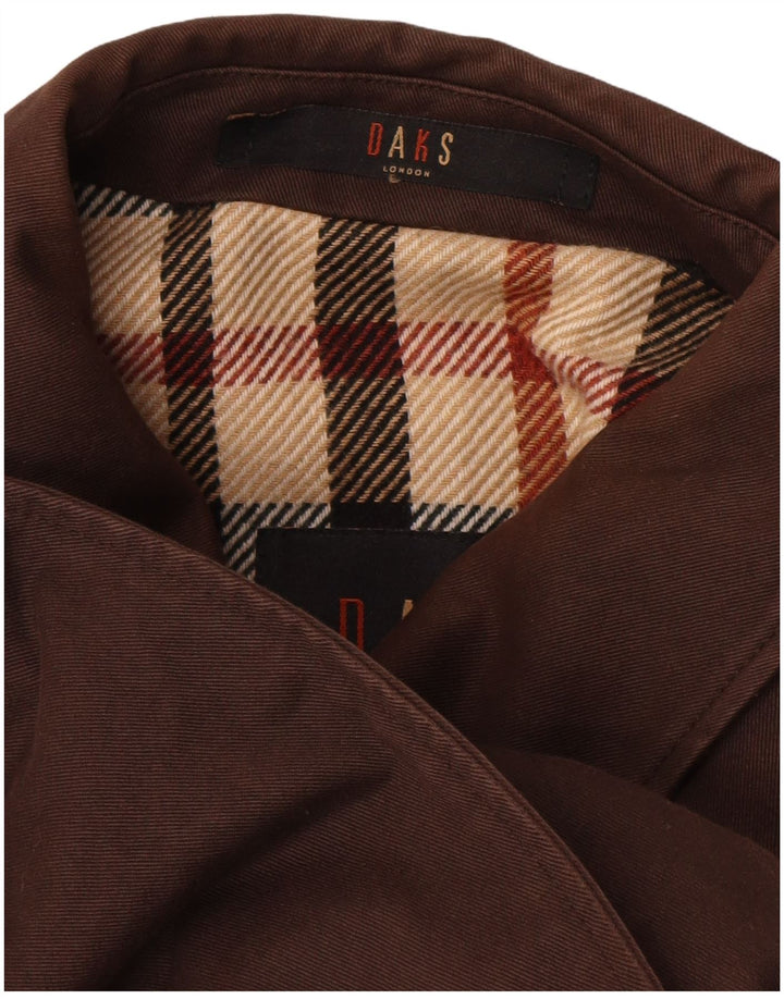 Sobretudo masculino DAKS IT 50 grande algodão marrom