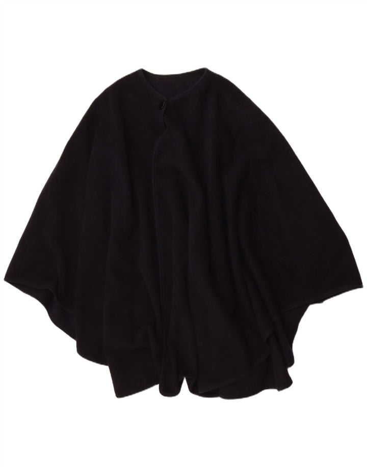 Casaco Poncho Vintage Feminino Tamanho Único Azul Marinho