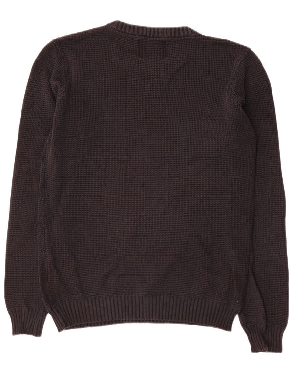 Suéter masculino Jack & Jones com gola redonda, pequeno algodão preto