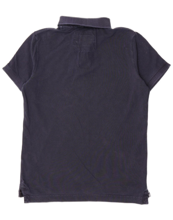 Camisa polo masculina Superdry grande algodão azul marinho