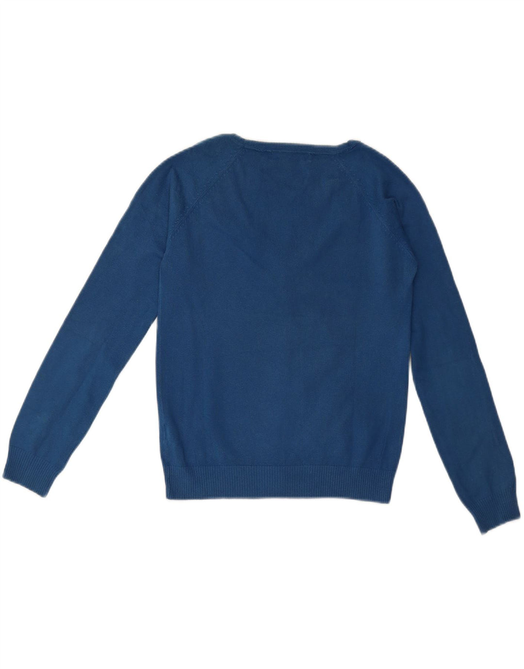Suéter cardigã feminino Zara Reino Unido 12 algodão azul médio