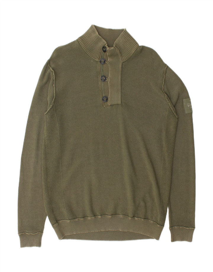 Suéter masculino JACK & JONES com gola redonda e algodão verde grande