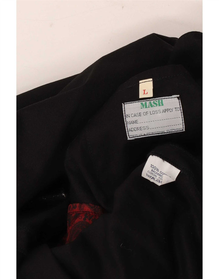 Jaqueta Blazer Masculina Mash com 2 Botões Reino Unido 40 Grande Algodão Preto