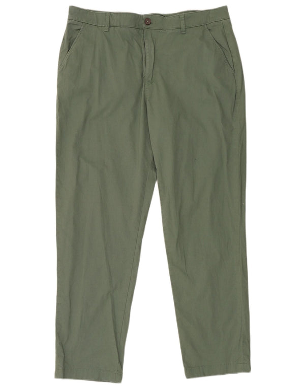 Calça Chino Cônica Feminina Crew Clothing UK 16 Grande W36 L30 Verde