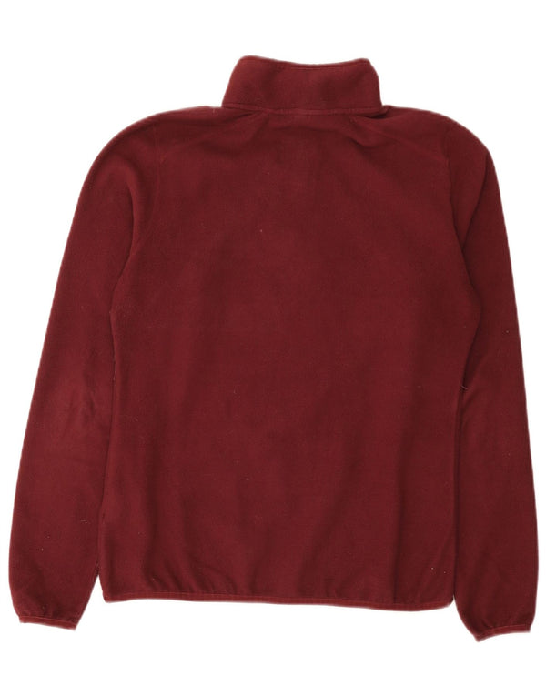 Suéter de lã feminino The North Face com zíper e gola UK 12 Médio Borgonha